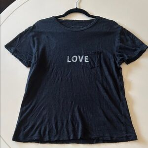 Zadig & Voltaire Amber Bis Lin Black LOVE Tee
